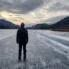 Ice Skating on Weissensee, Austria
