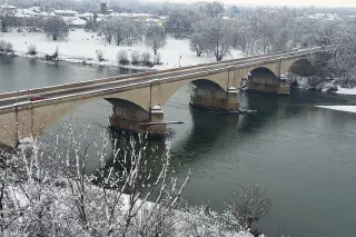 Snowy Christmas in Pavia, Italy