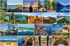 A mosaic of the available wallpapers.