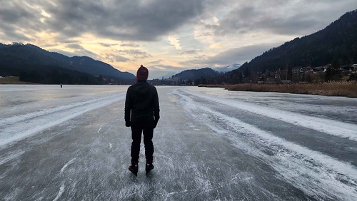 Ice Skating on Weissensee, Austria