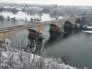 Snowy Christmas in Pavia, Italy